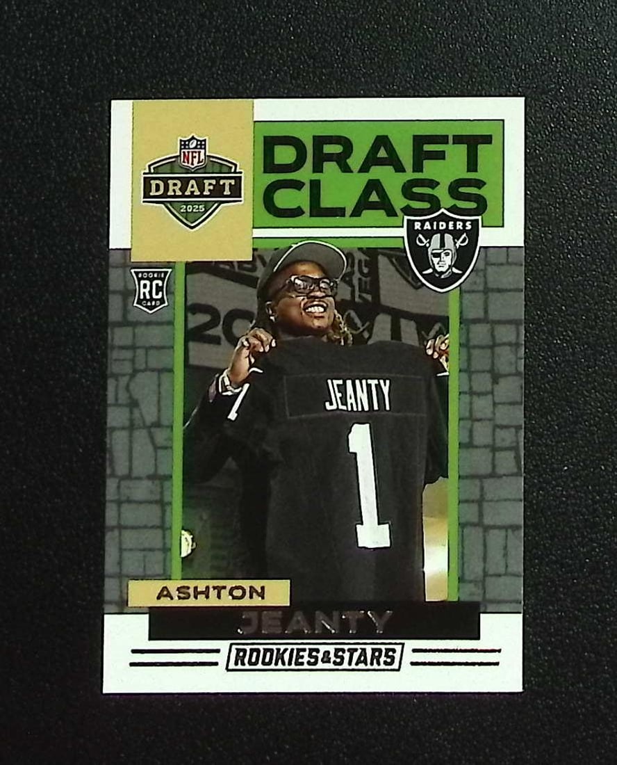 Ashton Jeanty Rookie Draft Class 2025 Rookies & Stars #8 Las Vegas Raiders: Panini, Donruss Optic, & Donruss Select, Prizm, Mosaic, Contenders, Zenith, Phoenix, Illusions, Absolute, Rookie NFL Sports Trading Cards, SP, SSP, Cards, Football Cards for Sale Near Me, Superbowl & 