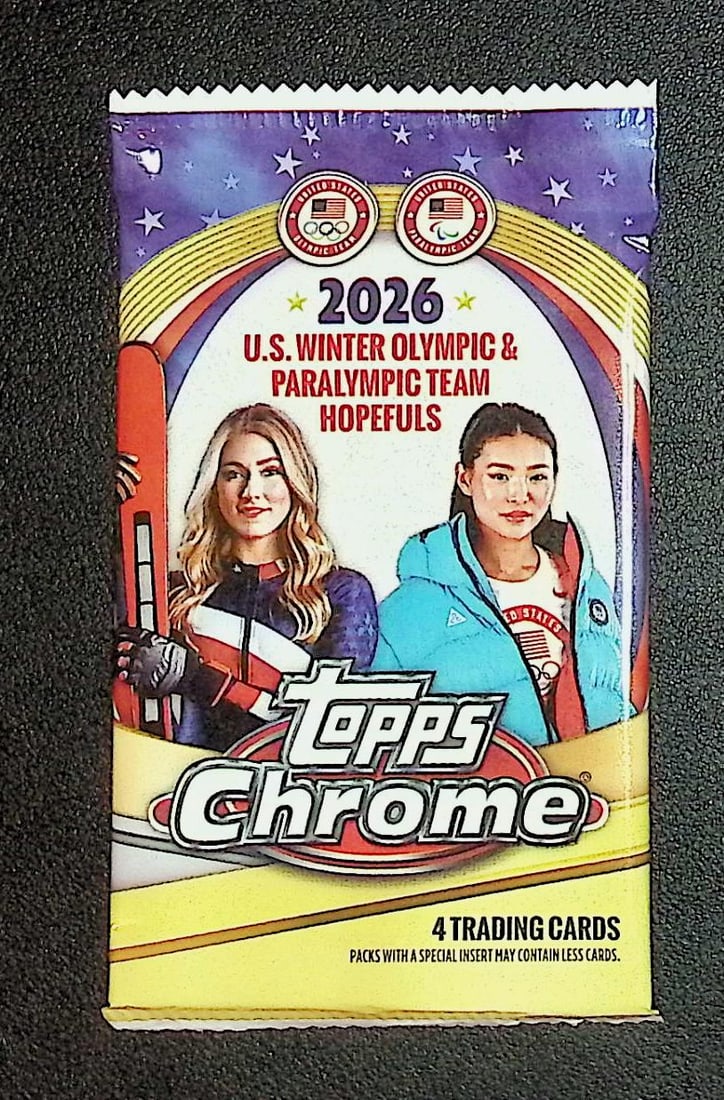 2026 Topps Chrome US Winter Olympics & Paralympic Team Hopefuls Blaster Box Pack: Factory Sealed Topps Trading & Sports Cards, Speckled, SP, SSP, Variations, Autographs, Chrome, Refractors, Sports Cards for Sale Near Me, Valuable Auction Lots for Sale on Line