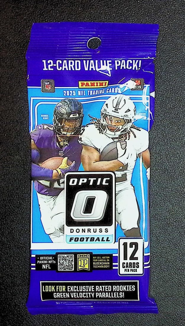 2025 Donruss Optic Football Card HANGER VALUE PACK - Jaxson Dart, Tyler Shough Rookie Cards (1 of 1)