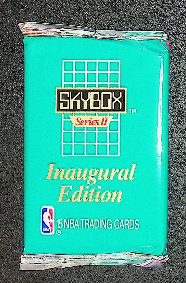1990 Skybox SERIES 2 Innaugural Edition Basketball Vintage Basketball Retail Box Wax Pack: Vintage Valuable Basketeball NBA Trading & Sports Cards Sold On Line, Michael Jordan, Chicago Bulls, David Robinson Rookie Card, Shawn Kemp Rookie Card, Magic Johnson, Larry Bird, Tim Hardaway RC, Old