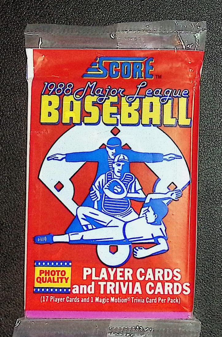 1988 Score Series 1 Vintage Baseball Card Factory Sealed Retail Box Wax Pack, Sports Cards: Score Valuable Vintage Rookie Baseball MLB Trading Cards, Old Sports Cards for Sale Near Me, Rookie Cards In this Set Are Craig Biggio, Mark Grace, Roberto Alomar, Tom Glavine, World Series & Hall of 