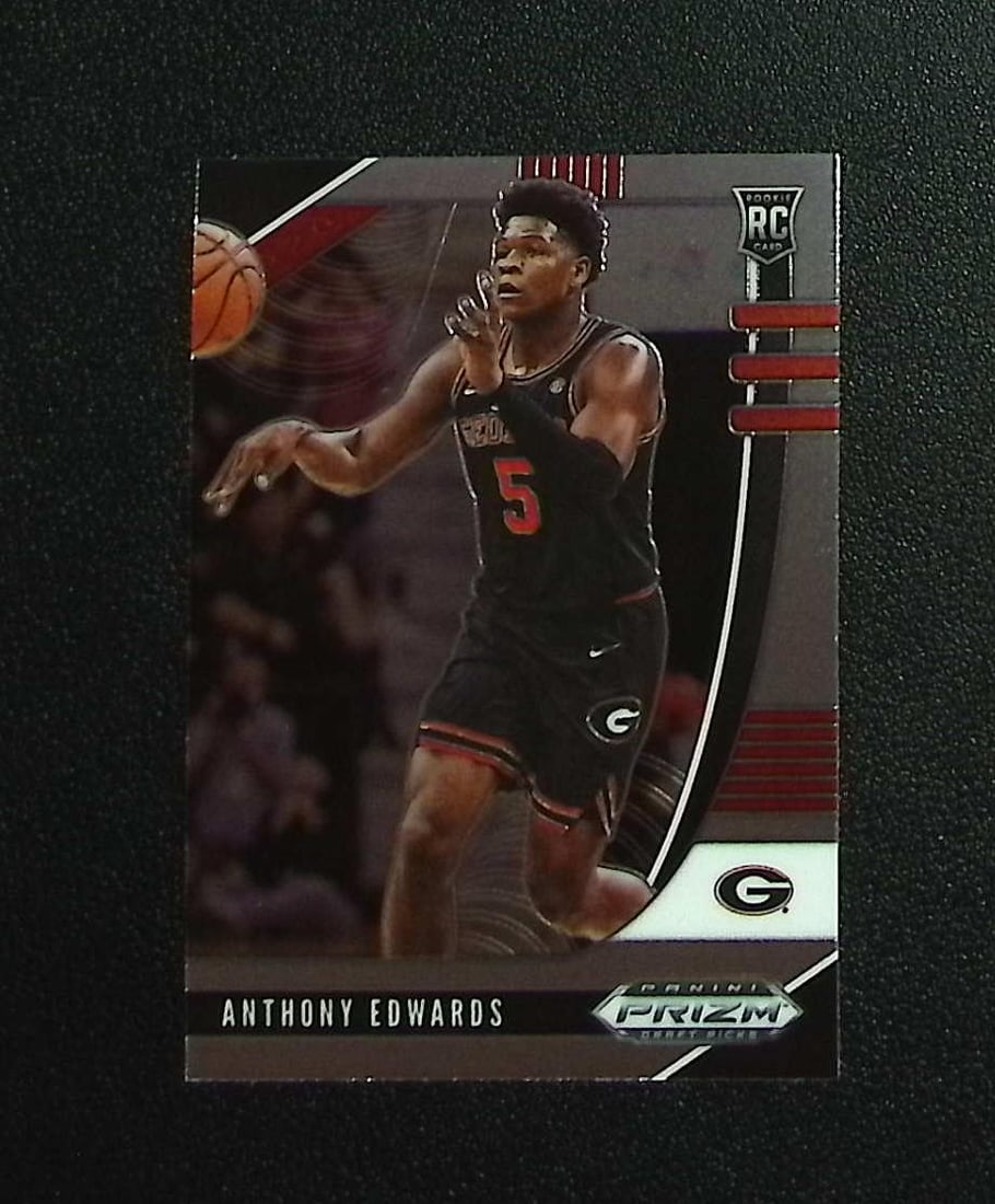 Anthony Edwards Rookie Card 2020 Prizm Draft Picks #41 Georgia Bulldogs: Panini, Donruss Optic, Donruss Select, Prizm, Mosaic, Contenders, Revolution, Phoenix, NBA Hoops, Rookie NFL Sports Trading Cards, Silver, SP, SSP, Wave Prizms, Numbered Cards, Basketball sports Cards