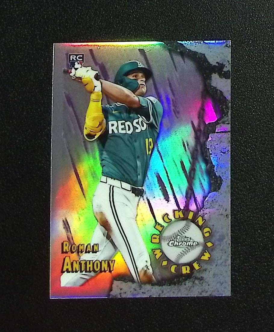 Roman Anthony Rookie Card Wrecking Crew 2026 Topps Chrome #WC-25 Red Sox: Topps, Bowman, & Fanatics Baseball MLB Trading & Sports Cards, Sports Cards for Sale Near Me, World Series & Hall of Fame Players Memorabilia, Refractors, X-Fractors, Numbered, SP, SSP, Valuable Aucti