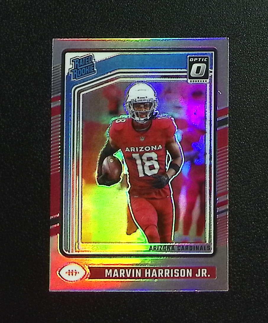 Marvin Harrison Jr. Rookie Holo Prizm 2024 Donruss Optic #276 Arizona Cardinals: Panini, Donruss Optic, & Donruss Select, Prizm, Mosaic, Contenders, Zenith, Phoenix, Illusions, Absolute, Rookie NFL Sports Trading Cards, SP, SSP, Cards, Football Cards for Sale Near Me, Superbowl & 