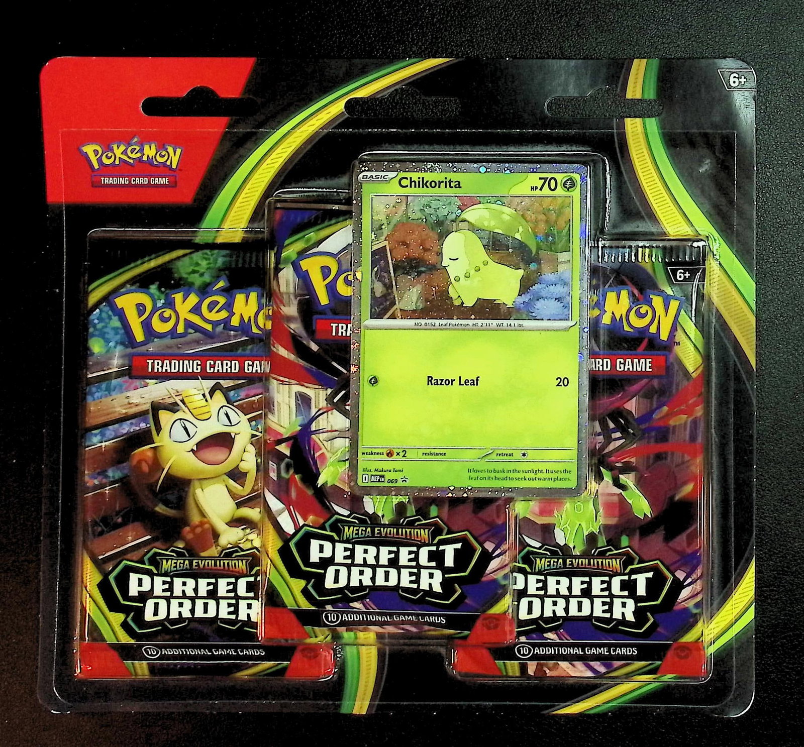 2025 Pokemon Perfect Order Blister 3 Pack Blister Booster Pack Set: Pokemon Trading Card Game Cards, Charizard, Pikachu, Mewto, EX, Referse Holo, Holo Rare Cards, Secret Rare Cards, Full Art Cards, Evee, 3 Stars Ultra Rare Cards, Double Rare, Illustration Rare, Specia