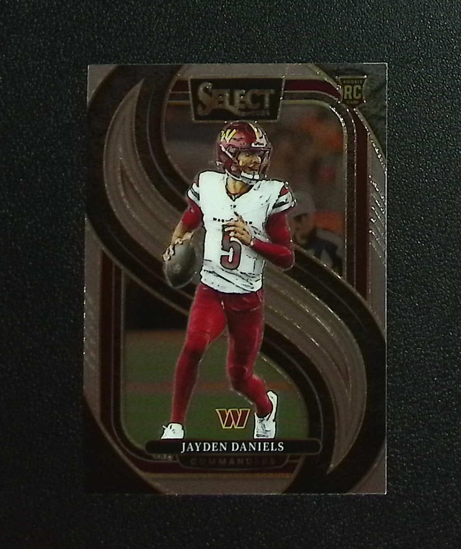 Jayden Daniels Rookie Card 2024 Select #112 Washington Commanders: Panini, Donruss Optic, & Donruss Select, Prizm, Mosaic, Contenders, Zenith, Phoenix, Illusions, Absolute, Rookie NFL Sports Trading Cards, SP, SSP, Cards, Football Cards for Sale Near Me, Superbowl & 