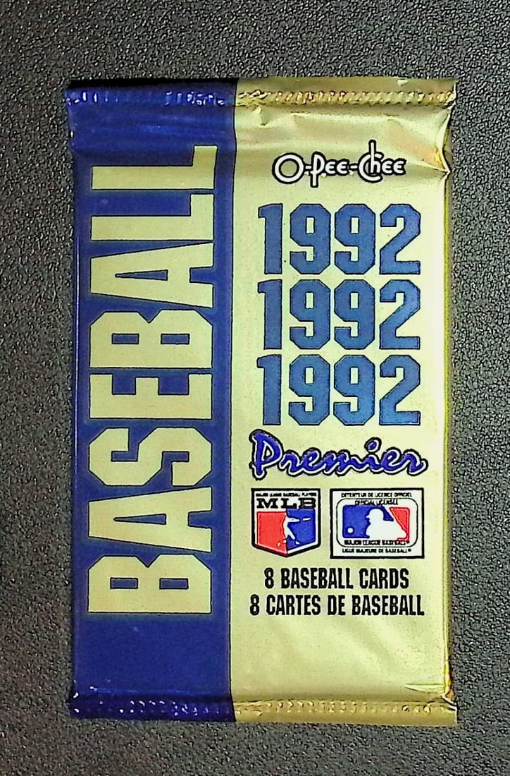 1992 O Pee Chee Premier Baseball Cards Retail Box Pack: O Pee Chee Vintage Baseball MLB Trading & Sports Cards, World Series & Hall of Fame Players, Old Sports Cards for Sale Near Me, Valuable Auction Memorabilia Lots For Sale On Line, Tony Gwynn, Rickey H