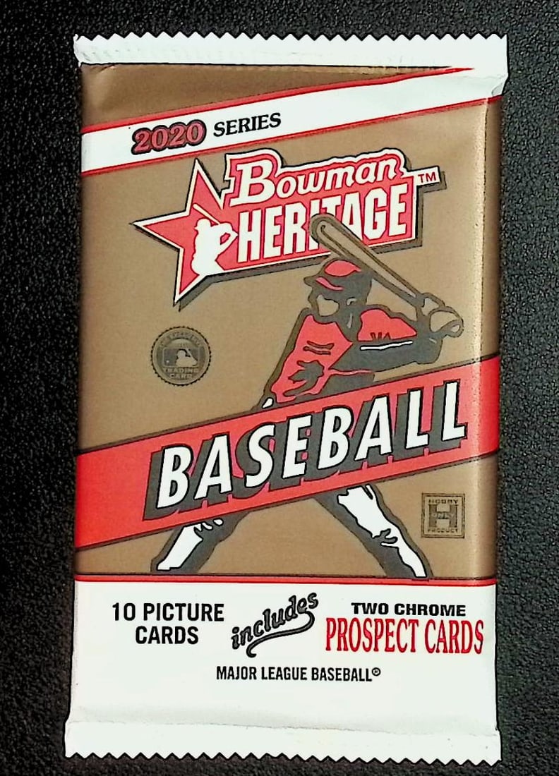 2020 Bowman HERITAGE HOBBY BOX PACK 2 Chrome Prospect Cards in Every Pack: 2 Chrome Prospect Cards in Every Pack Bowman Baseball MLB Trading & Sports Cards, World Series & Hall of Fame Players, Auction Lots for Sale On Line, Rookie & Prospect Cards, Refractors, Numbered, SSP