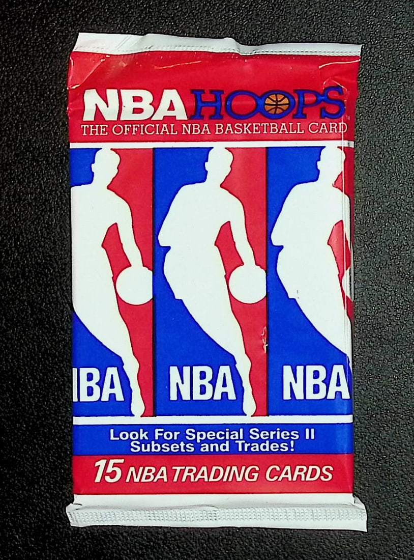 1990 NBA Hoops SERIES 2 Vintage Basketball Cards Retail Box Pack New Factory Sealed: Vintage Valuable Basketeball NBA Trading & Sports Cards Sold On Line, Michael Jordan, Chicago Bulls, David Robinson Rookie Card, Shawn Kemp Rookie Card, Magic Johnson, Larry Bird, Tim Hardaway RC, Old