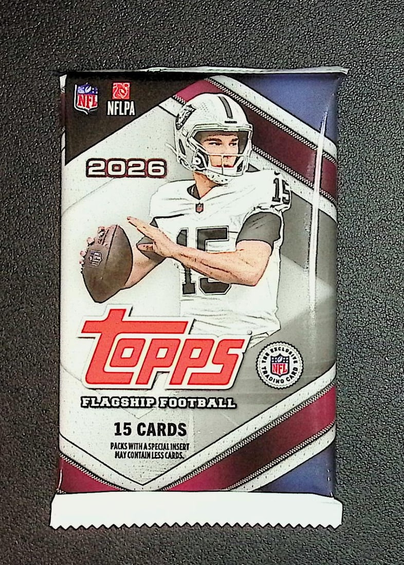 2026 Topps Flagship Football MEGA Box Pack: Topps Football NFL Trading & Sports Cards, Refractors, Prism Refractors, X-Fractors, Sports Cards for Sale Near Me, Super Bowl & Hall of Fame Players, Autographs, SP, SSP, Valuable Auction Memorabilia