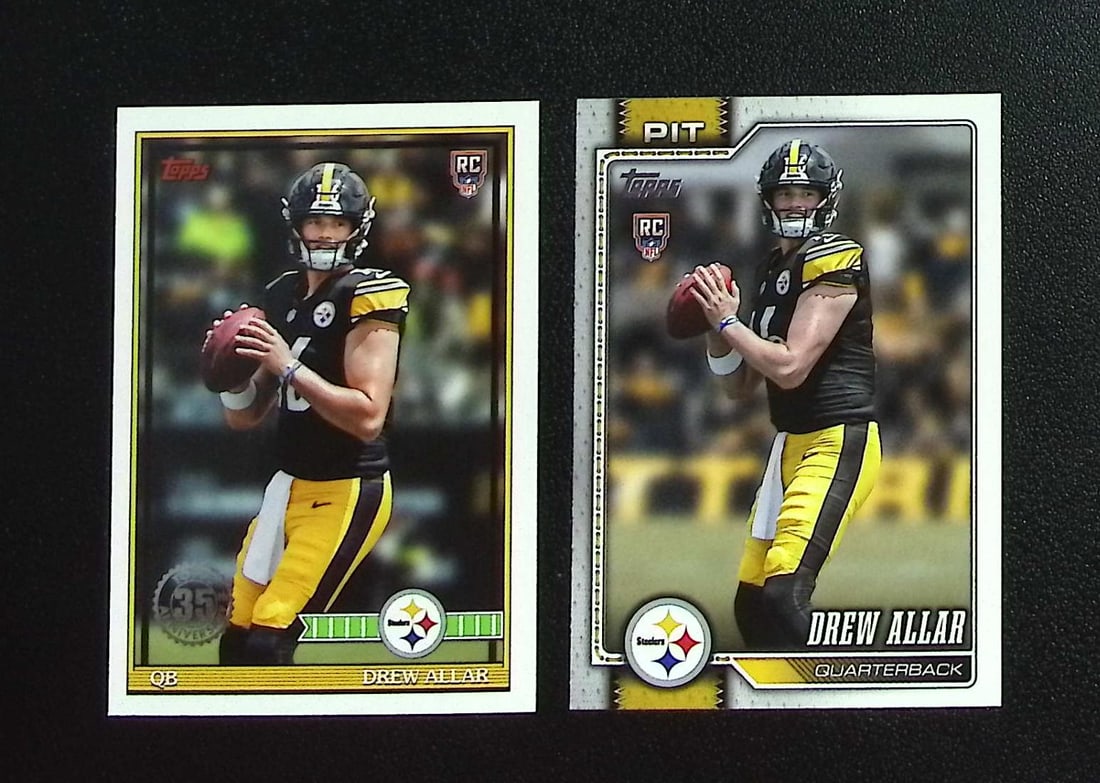 Lot of 2 Drew Allar Rookie Cards 2026 Topps #91TR-4 & #304 Pittsburgh Steelers: Topps & Bowman Football NFL Trading Sports Cards, Sports Cards for Sale Near Me, Super Bowl & Hall of Fame Player Cards, Resurgence, Composite, SP, SSP, Valuable Auction Memorabilia Lots For Sale On L