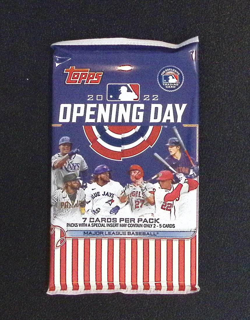 2022 Topps Opening Day Baseball HOBBY BOX PACK - MLB Sports Trading Card: Topps Opening Day Baseball MLB Trading & Sports Cards, Sports Cards for Sale Near Me, World Series & Hall of Fame Players, Auction Lots for Sale on Line, Shohei Ohtani, Sparkles, Rookie Cards, SP, SSP