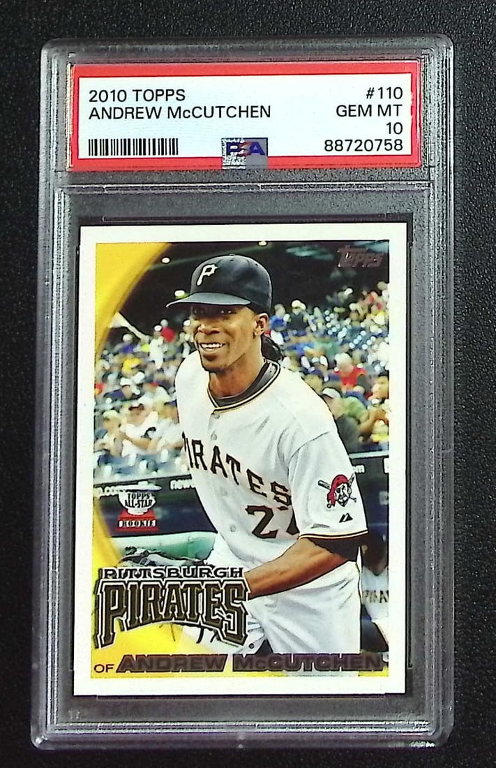Andrew McCutchen 2010 Topps #110 PSA 10 Pittsburgh Pirates: Topps, Bowman, & Fanatics Baseball MLB Trading & Sports Cards, Sports Cards for Sale Near Me, World Series & Hall of Fame Players Memorabilia, Refractors, X-Fractors, Numbered, SP, SSP, Valuable Aucti