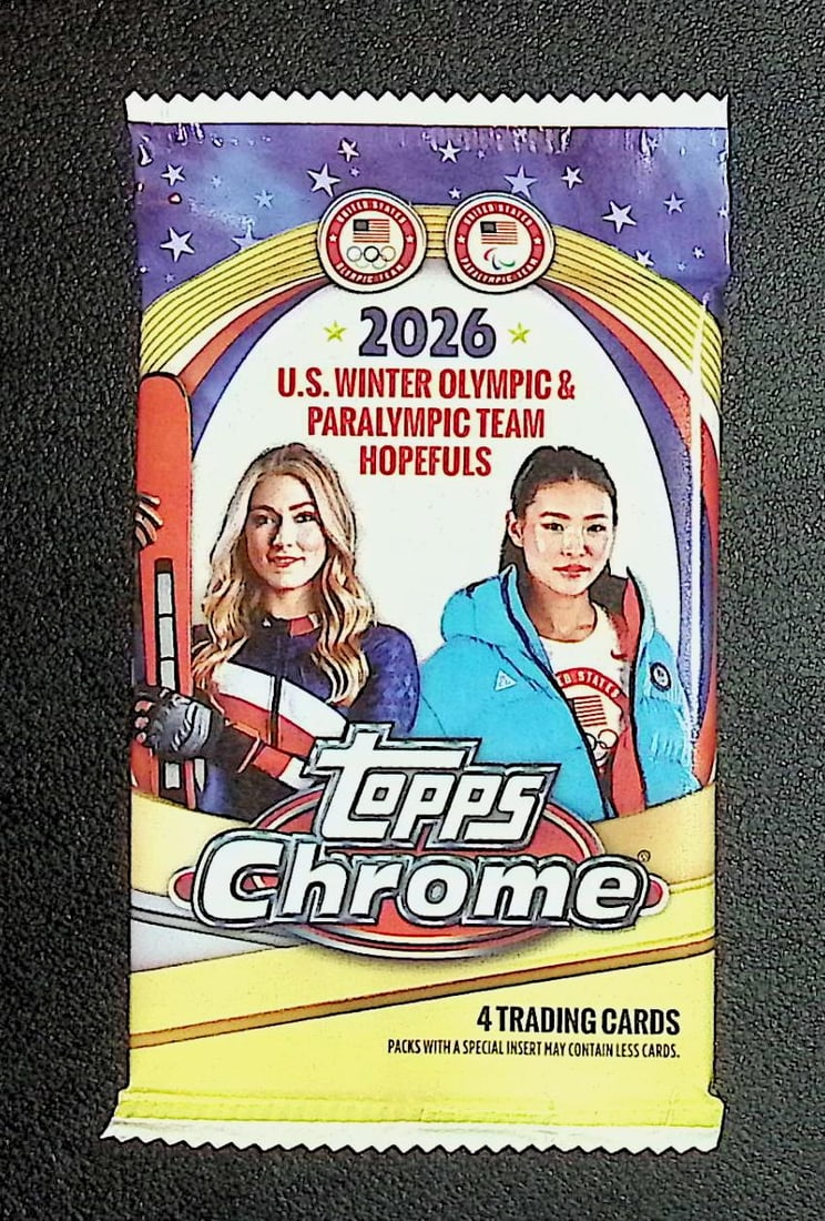 2026 Topps Chrome US Winter Olympics & Paralympic Team Hopefuls Blaster Box Pack: Factory Sealed Topps Trading & Sports Cards, Speckled, SP, SSP, Variations, Autographs, Chrome, Refractors, Sports Cards for Sale Near Me, Valuable Auction Lots for Sale on Line