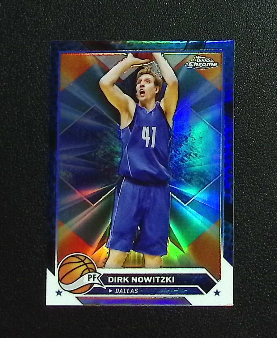 Dirk Nowitzki Blue Basketball Refractor 2023-24 Topps Chrome #98 Dallas Mavericks: Topps & Bowman Basketball NBA Trading & Sports Cards, Sports Cards for Sale Near Me, Chrome, Refractor, SP, SSP, Valuable Auction Memorabilia Lots Sold On Line, NBA Championship & Hall of Fame Player 