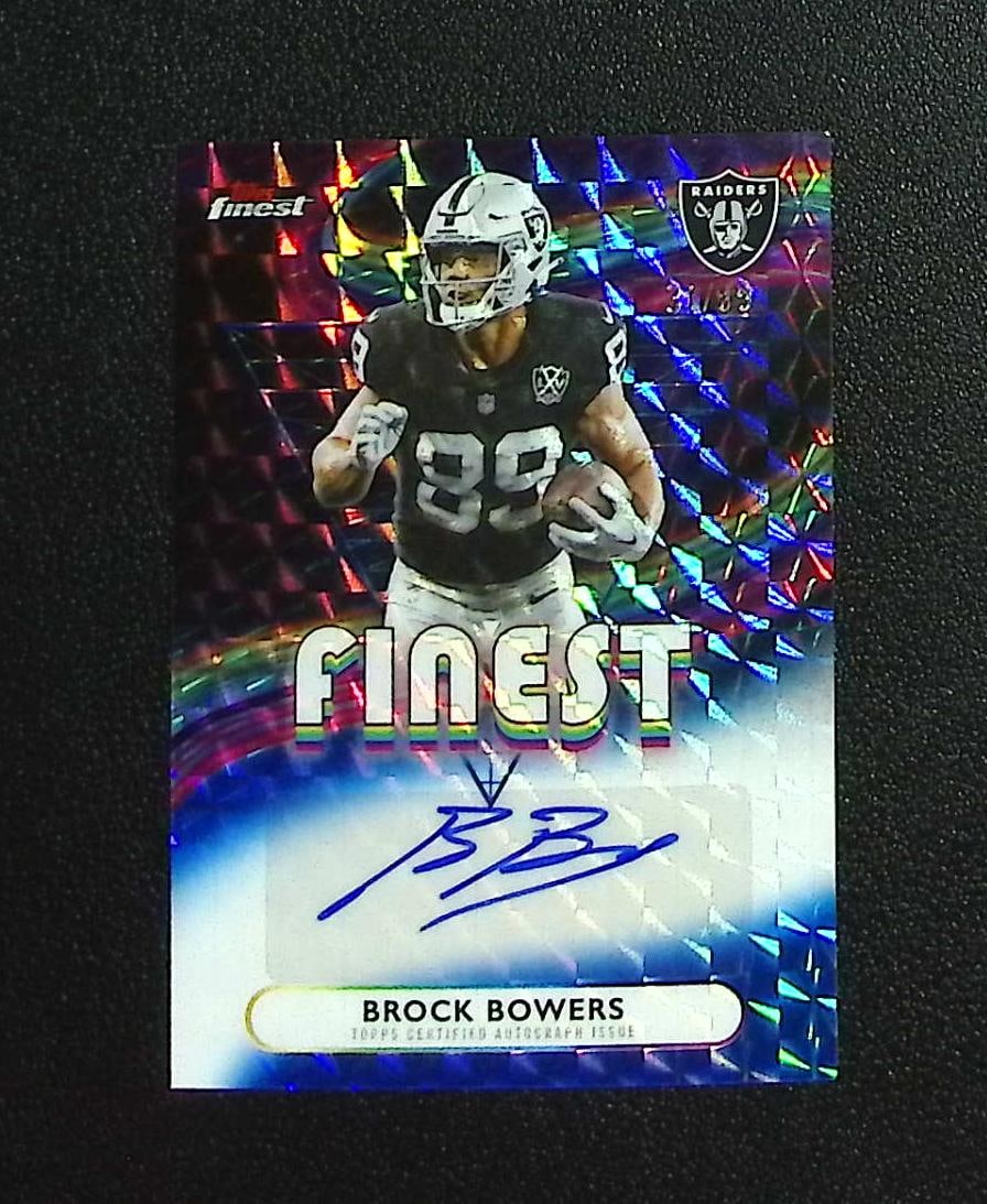 Brock Bowers Blue Geometric Auto /99 2025 Topps Finest #FA-BB Las Vegas Raiders: Topps & Bowman Football NFL Trading Sports Cards, Sports Cards for Sale Near Me, Super Bowl & Hall of Fame Player Cards, Resurgence, Composite, SP, SSP, Valuable Auction Memorabilia Lots For Sale On L