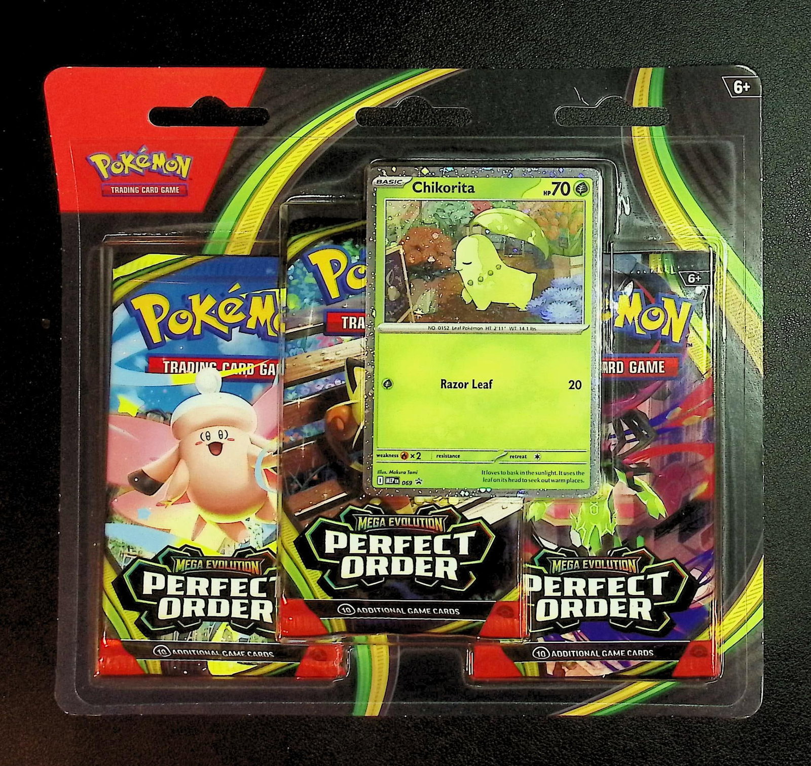 2025 Pokemon Perfect Order Blister 3 Pack Blister Booster Pack Set: Pokemon Trading Card Game Cards, Charizard, Pikachu, Mewto, EX, Referse Holo, Holo Rare Cards, Secret Rare Cards, Full Art Cards, Evee, 3 Stars Ultra Rare Cards, Double Rare, Illustration Rare, Specia