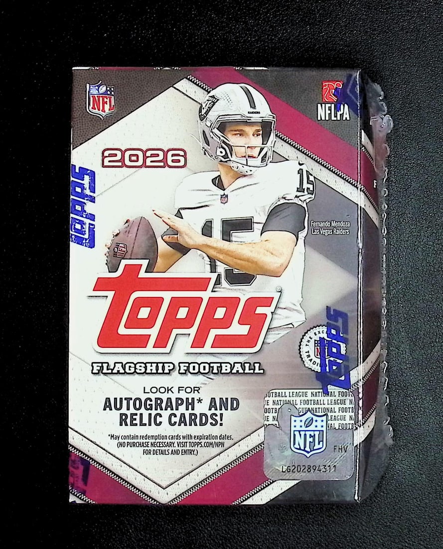 2026 Topps Flagship Football BLASTER Box: Topps Football NFL Trading & Sports Cards, Refractors, Prism Refractors, X-Fractors, Sports Cards for Sale Near Me, Super Bowl & Hall of Fame Players, Autographs, SP, SSP, Valuable Auction Memorabilia