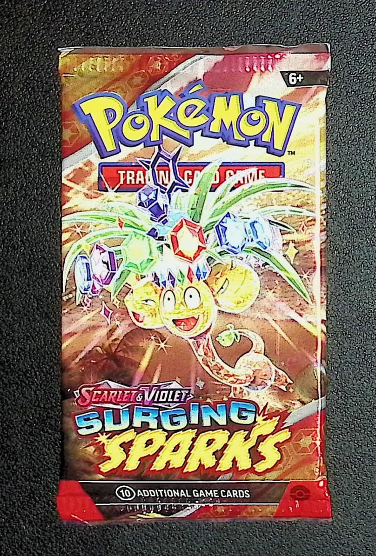Pokemon Scarlet & Violet Surging Sparks 10 Card TCG Booster Pack, Charizard, Pikachu, Holo: Pokemon Trading Card Game Cards, Charizard, Pikachu, Mewto, EX, Referse Holo, Holo Rare Cards, Secret Rare Cards, Full Art Cards, Evee, 3 Stars Ultra Rare Cards, Double Rare, Illustration Rare, Specia