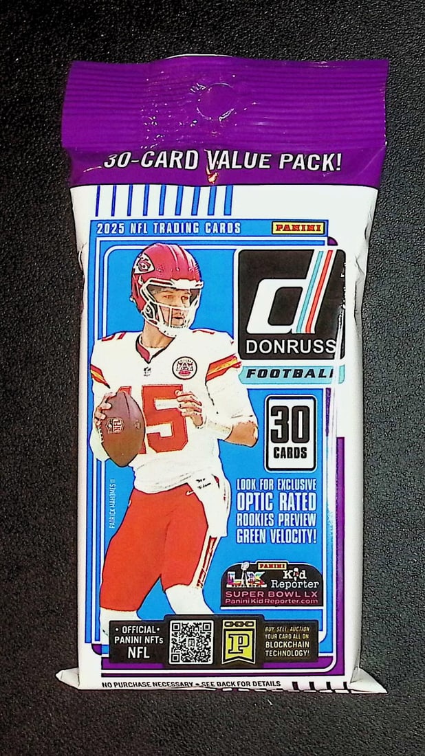 2025 Donruss Football HANGER VALUE FAT PACK - Cam Ward, Emeka Egbuka, Ashton Jeanty, Travis Hunter,: Donruss Football NFL Trading & Sports Cards, Rookie Cards in this set are Cam Ward, Emeka Egbuka, Ashton Jeanty, Travis Hunter, Omarion Hampton, Rated Rookie, Downtown SSP, Sports Cards for Sale Near 