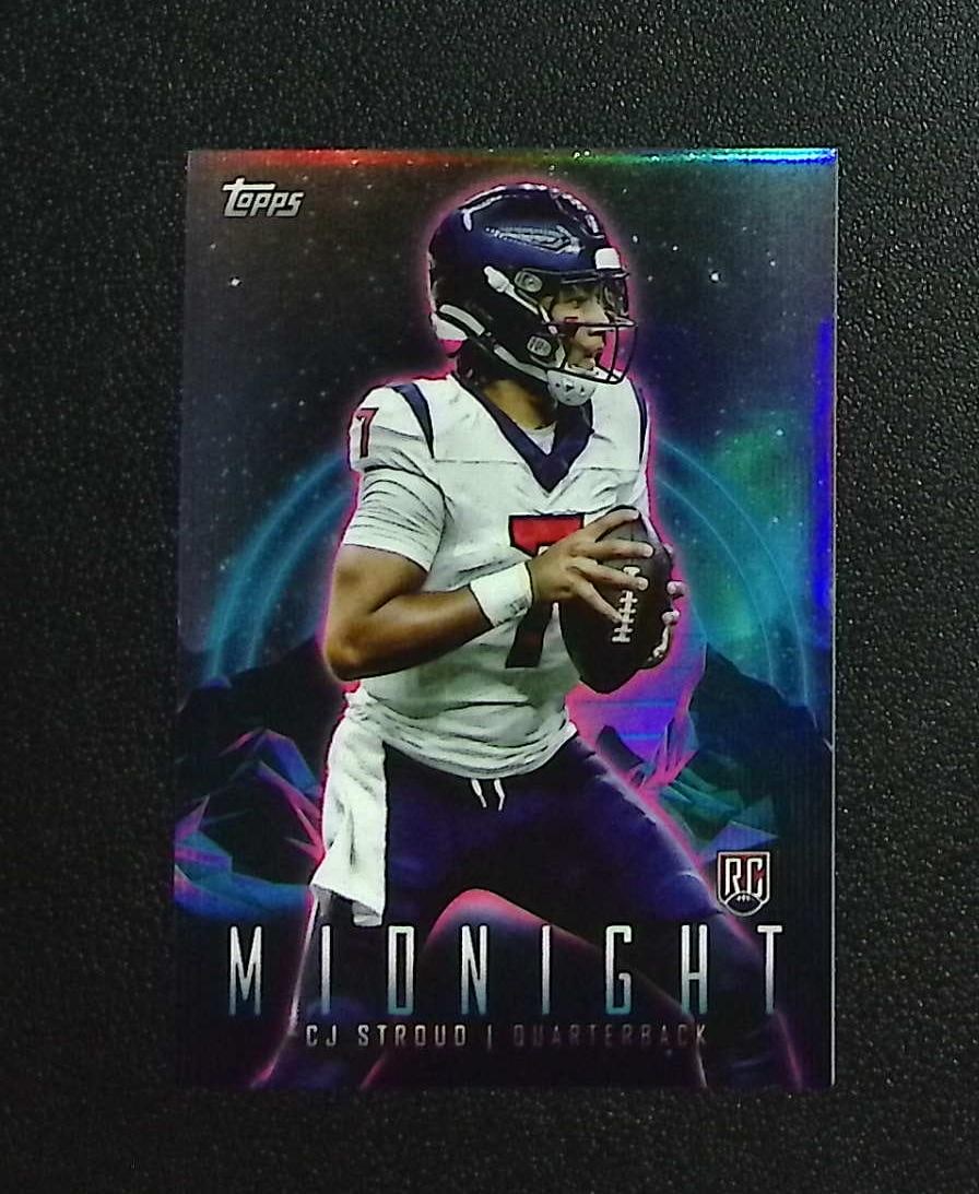 Cj Stroud Rookie Card Midnight 2023 Topps Composite #320 Houston Texans: Topps & Bowman Football NFL Trading Sports Cards, Sports Cards for Sale Near Me, Super Bowl & Hall of Fame Player Cards, Resurgence, Composite, SP, SSP, Valuable Auction Memorabilia Lots For Sale On L