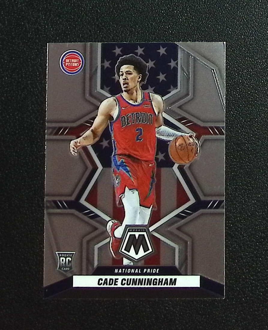 Cade Cunningham Rookie Card National Pride 2021-22 Mosaic #260 Detroit Pistons (1 of 2)