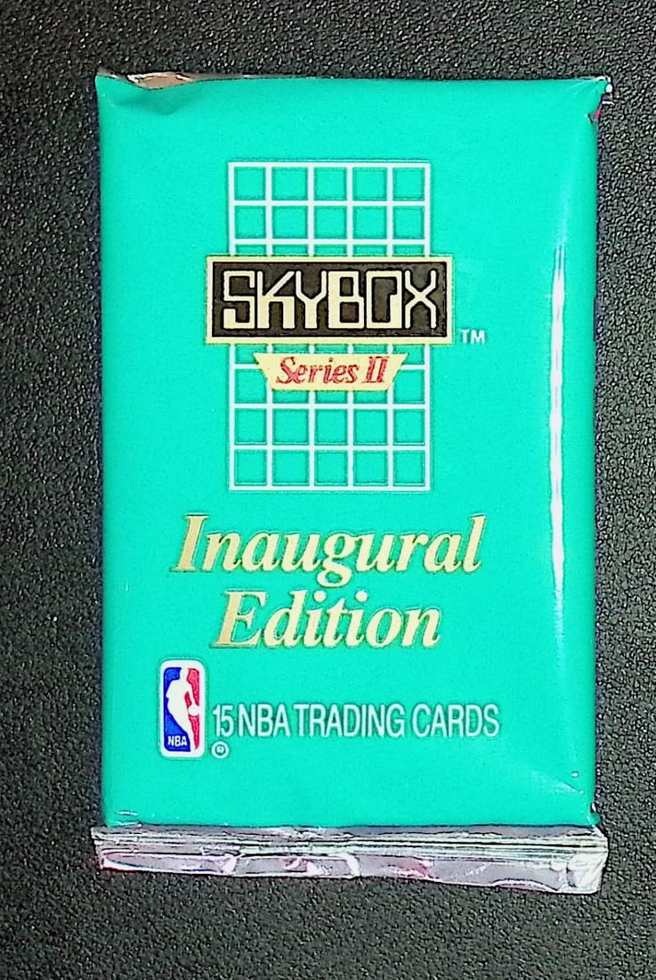 1990 Skybox SERIES 2 Innaugural Edition Basketball Vintage Basketball Retail Box Wax Pack: Vintage Valuable Basketeball NBA Trading & Sports Cards Sold On Line, Michael Jordan, Chicago Bulls, David Robinson Rookie Card, Shawn Kemp Rookie Card, Magic Johnson, Larry Bird, Tim Hardaway RC, Old