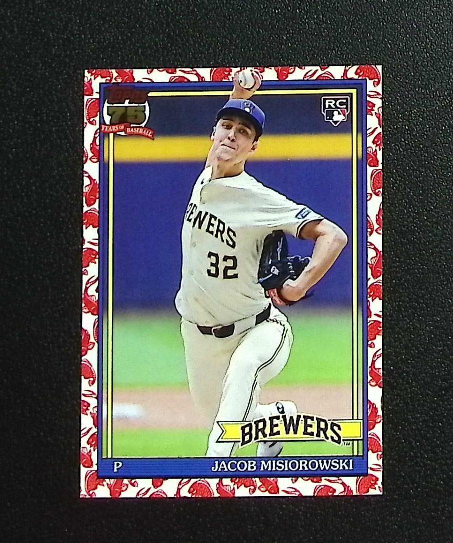 Jacob Misiorowski Rookie Card Koi Fish 2026 Topps #T91-74 Milwaukee Brewers: Topps, Bowman, & Fanatics Baseball MLB Trading & Sports Cards, Sports Cards for Sale Near Me, World Series & Hall of Fame Players Memorabilia, Refractors, X-Fractors, Numbered, SP, SSP, Valuable Aucti