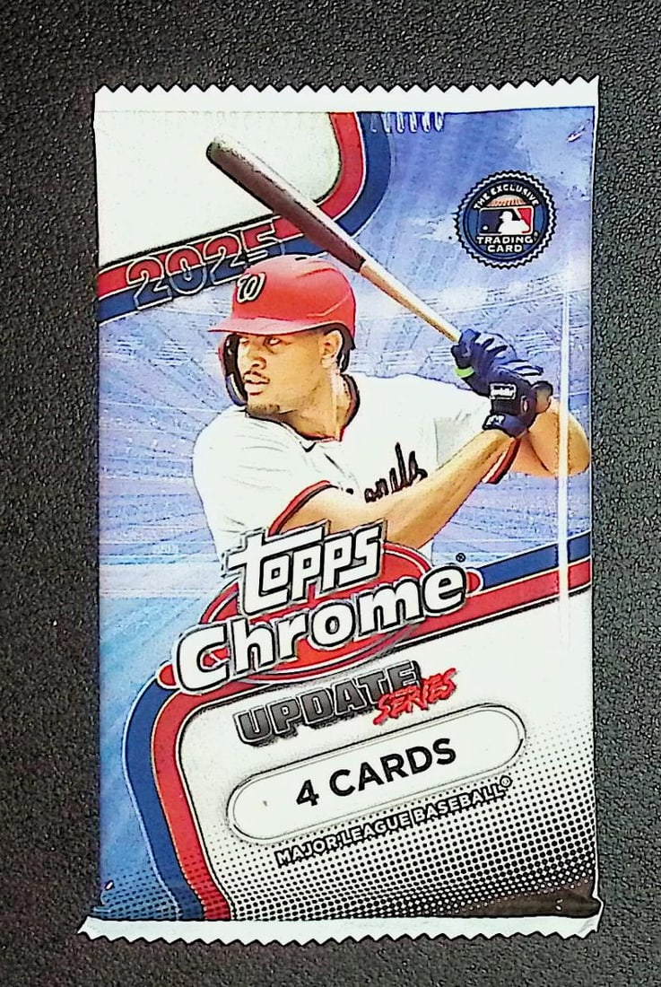 2025 Topps Chrome Update Series Baseball Cards BLASTER BOX PACK Sports Cards James Wood Rookie Card: Factory Sealed Topps Baseball MLB Trading & Sports Cards, Rookie Cards in this set are James Wood, Dylan Crews, Speckled, SP, SSP, Variations, Autographs, Chrome, Refractors, Sports Cards for Sale Nea