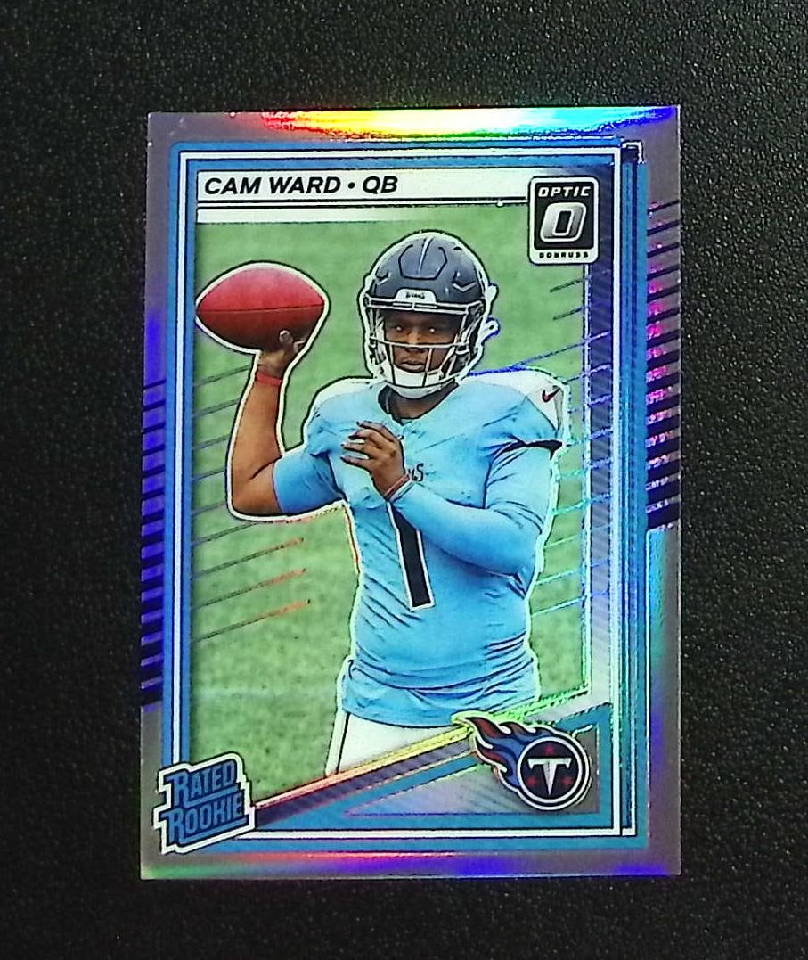 Cam Ward Rookie Holo Prizm 2025 Donruss Optic #293 Tennessee Titans: Panini, Donruss Optic, & Donruss Select, Prizm, Mosaic, Contenders, Zenith, Phoenix, Illusions, Absolute, Rookie NFL Sports Trading Cards, SP, SSP, Cards, Football Cards for Sale Near Me, Superbowl & 