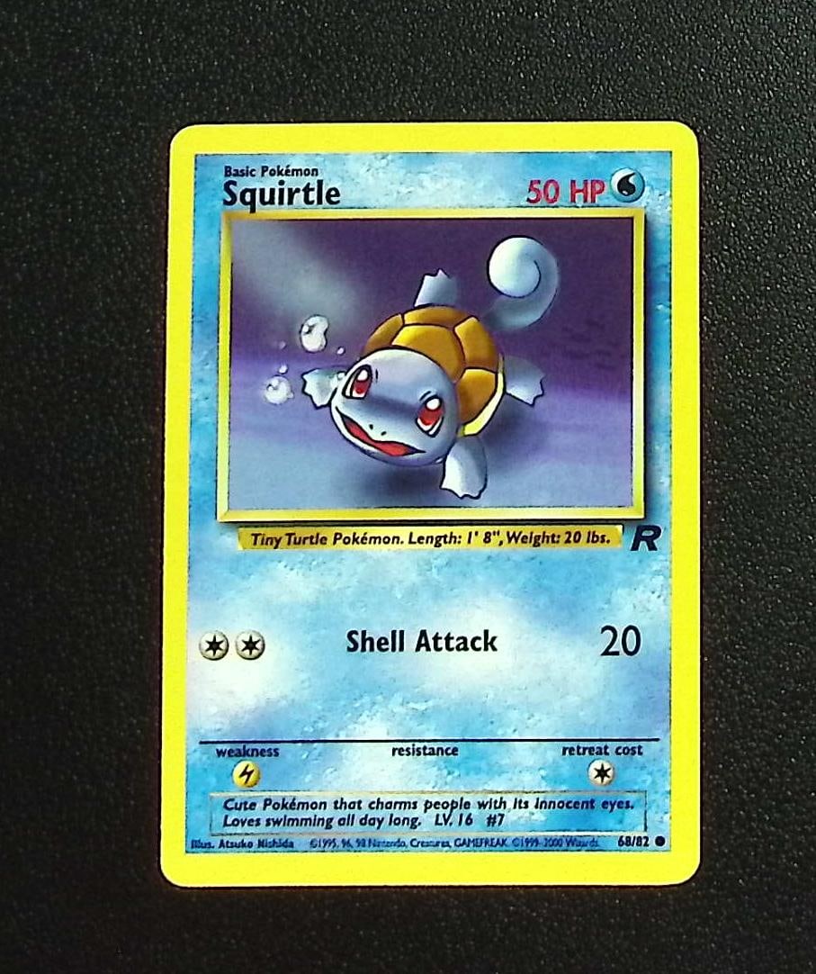 Pokemon Team Rocket Squirtle #68 LP: Pokemon Trading Card Game Cards, Charizard, Pikachu, Mewtwo, Reverse Holo, Holo Rare, Secret Rare Cards, Full Art Cards, Eevee, Ultra Rare Card, Illustration Rare, Special Illustration Rare SIR