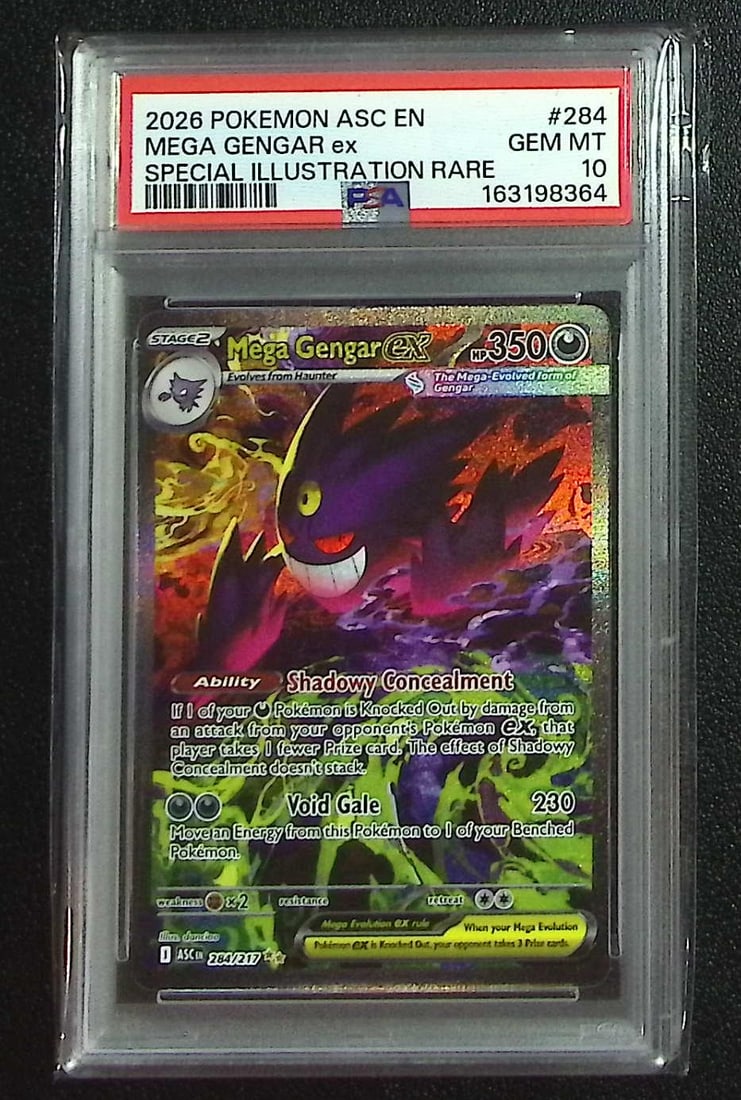 Pokemon Ascended Heroes Mega Gengar Ex Special Illustration Rare #284 PSA 10 (1 of 2)