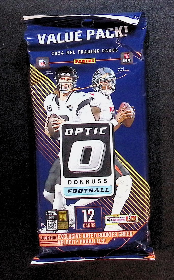 2024-25 Donruss Optic Football Card HANGER VALUE PACK - Downtown Jayden Daniels Sports Card: Donruss Optic Football NFL Trading & Sports Cards, Rookies In this set are Jayden Daniels, Bo Nix, Michael Penix, Jr, Caleb Williams, Drake Maye, Marvin Harrison, Jr, Uptown SP, Rated Rookie, Downtown