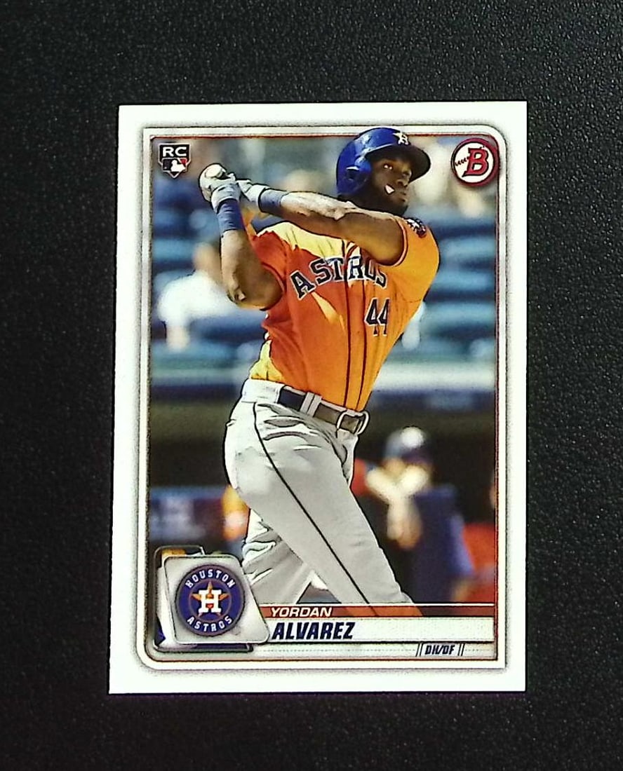 Yordan Alvarez Rookie Card 2020 Bowman #25 Houston Astros: Topps, Bowman, & Fanatics Baseball MLB Trading & Sports Cards, Sports Cards for Sale Near Me, World Series & Hall of Fame Players Memorabilia, Refractors, X-Fractors, Numbered, SP, SSP, Valuable Aucti