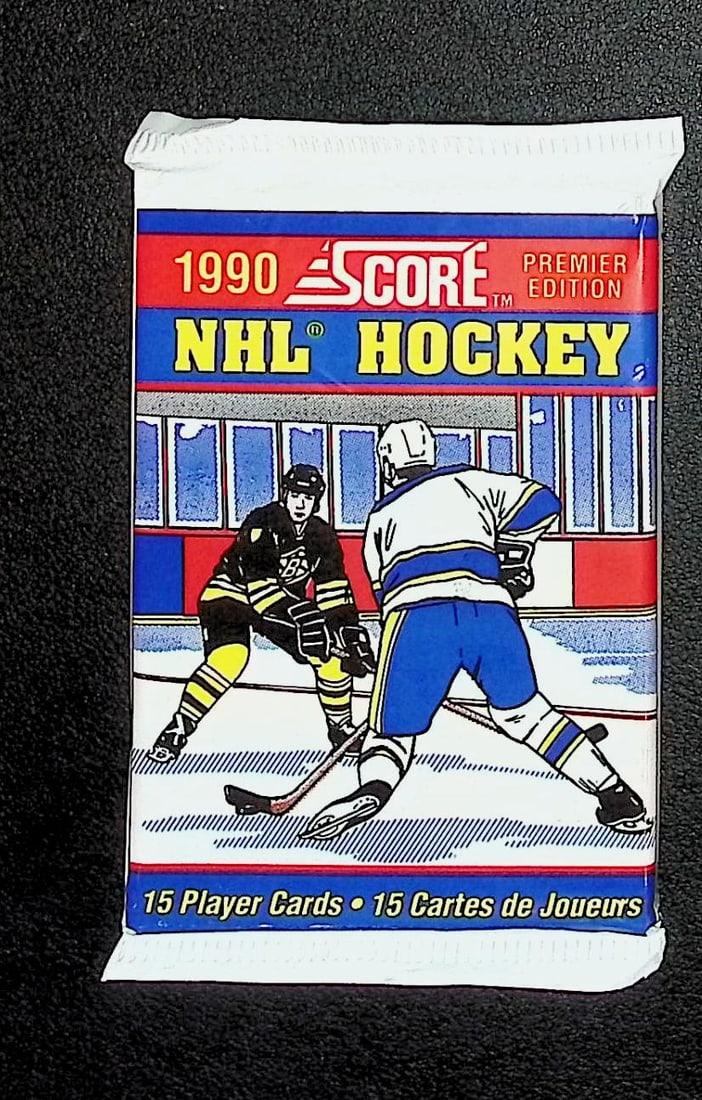 1990 Score Premier Edition Hockey Cards Retail Box Pack Sports Cards Wayne Gretzky: Score Hockey NFL Trading & Sports Cards, Brett Hull, Ray Bourque, Patrick Roy, Mario Lemieux, Wayne Gretzky, Stanley Cup & Hall of Fame Players, Old Sports Cards for Sale Near Me, Vintage Auction Lots