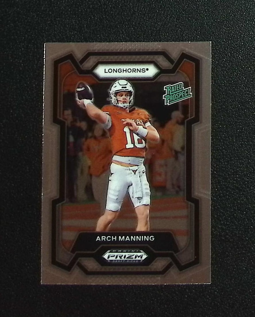 Arch Manning Rated Prospect 2024 Prizm Draft Picks #192 Texas Longhorns: Panini, Donruss Optic, & Donruss Select, Prizm, Mosaic, Contenders, Zenith, Phoenix, Illusions, Absolute, Rookie NFL Sports Trading Cards, SP, SSP, Cards, Football Cards for Sale Near Me, Superbowl & 