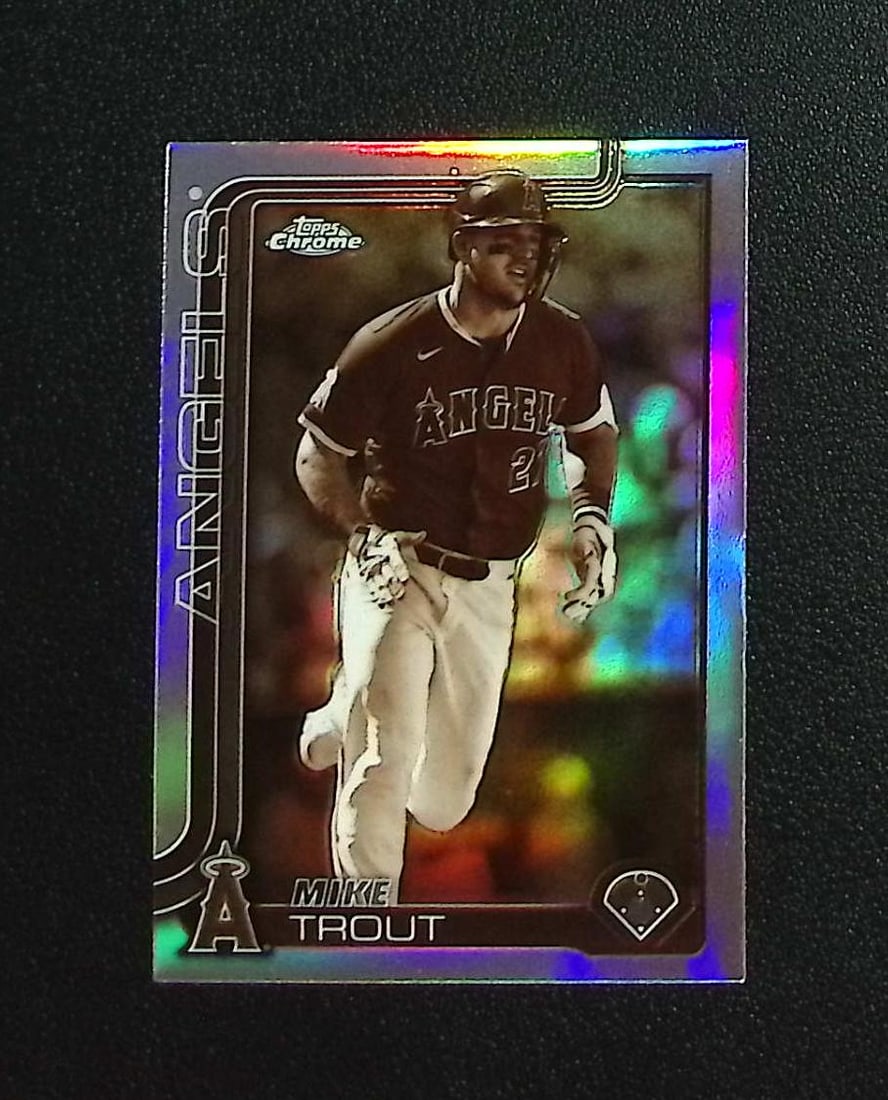Mike Trout Sepia Refractor 2025 Topps Chrome #100 Los Angeles Angels: Topps, Bowman, & Fanatics Baseball MLB Trading & Sports Cards, Sports Cards for Sale Near Me, World Series & Hall of Fame Players Memorabilia, Refractors, X-Fractors, Numbered, SP, SSP, Valuable Aucti