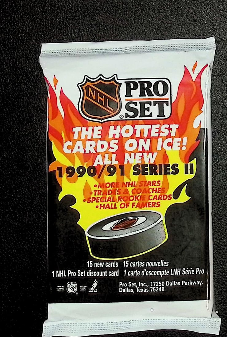 1990-91 Pro Set Series 2 Vintage Hockey Card Factory Sealed Retail Box Pack Sports Cards: Pro Set Vintage Hockey NHL Trading & Sports Cards, Brett Hull, Ray Bourque, Patrick Roy, Mario Lemieux, Wayne Gretzky, Sports Cards for Sale Near Me, Auction Lots for Sale on Line, Stanley Cup Winners