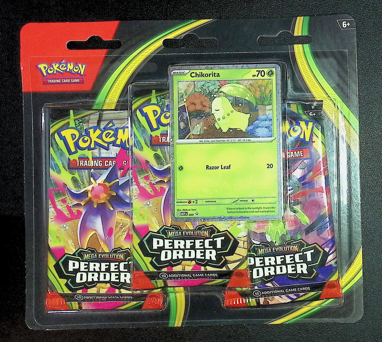 2025 Pokemon Perfect Order Blister 3 Pack Blister Booster Pack Set: Pokemon Trading Card Game Cards, Charizard, Pikachu, Mewto, EX, Referse Holo, Holo Rare Cards, Secret Rare Cards, Full Art Cards, Evee, 3 Stars Ultra Rare Cards, Double Rare, Illustration Rare, Specia