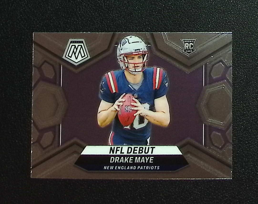 Drake Maye Rookie Card NFL Debut 2024 Panini Mosaic #273 New England Patriots: Panini, Donruss Optic, & Donruss Select, Prizm, Mosaic, Contenders, Zenith, Phoenix, Illusions, Absolute, Rookie NFL Sports Trading Cards, SP, SSP, Cards, Football Cards for Sale Near Me, Superbowl & 