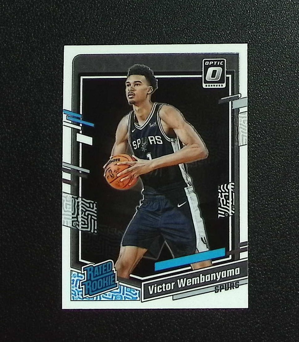 Victor Wembanyama Rookie Card 2023-24 Donruss Optic #225 San Antonio Spurs: Panini, Donruss Optic, Donruss Select, Prizm, Mosaic, Contenders, Revolution, Phoenix, NBA Hoops, Rookie NFL Sports Trading Cards, Silver, SP, SSP, Wave Prizms, Numbered Cards, Basketball sports Cards