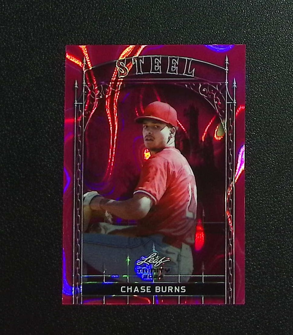 Chase Burns Pink /25 2024 Leaf Trinity #S-22 Cincinnati Reds: Leaf Baseball MLB Trading & Sports Cards, Old Sports Cards for Sale Near Me, Auction Memorabilia Lots for Sale On Line, World Series & Hall of Fame Players