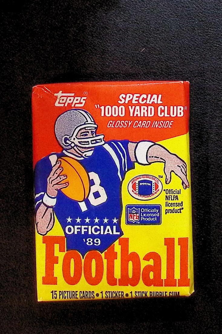 1989 Topps Series 1 Football Retail Box Pack: Vintage Valuable Football NFL Trading & Sports Cards, Old Sports Cards Sold On Line, Auction Lots Sold On Line, Super Bowl and Hall of Fame Players, Dallas Cowboys, Buffalo Bills, Steelers, 49ers, Joe