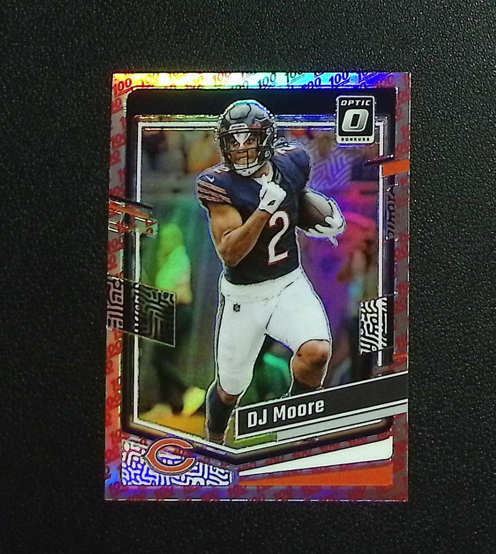 Dj Moore 100 Emoji Prizm SSP 2023 Donruss Optic #34 Bears, Bills: Panini, Donruss Optic, & Donruss Select, Prizm, Mosaic, Contenders, Zenith, Phoenix, Illusions, Absolute, Rookie NFL Sports Trading Cards, SP, SSP, Cards, Football Cards for Sale Near Me, Superbowl & 