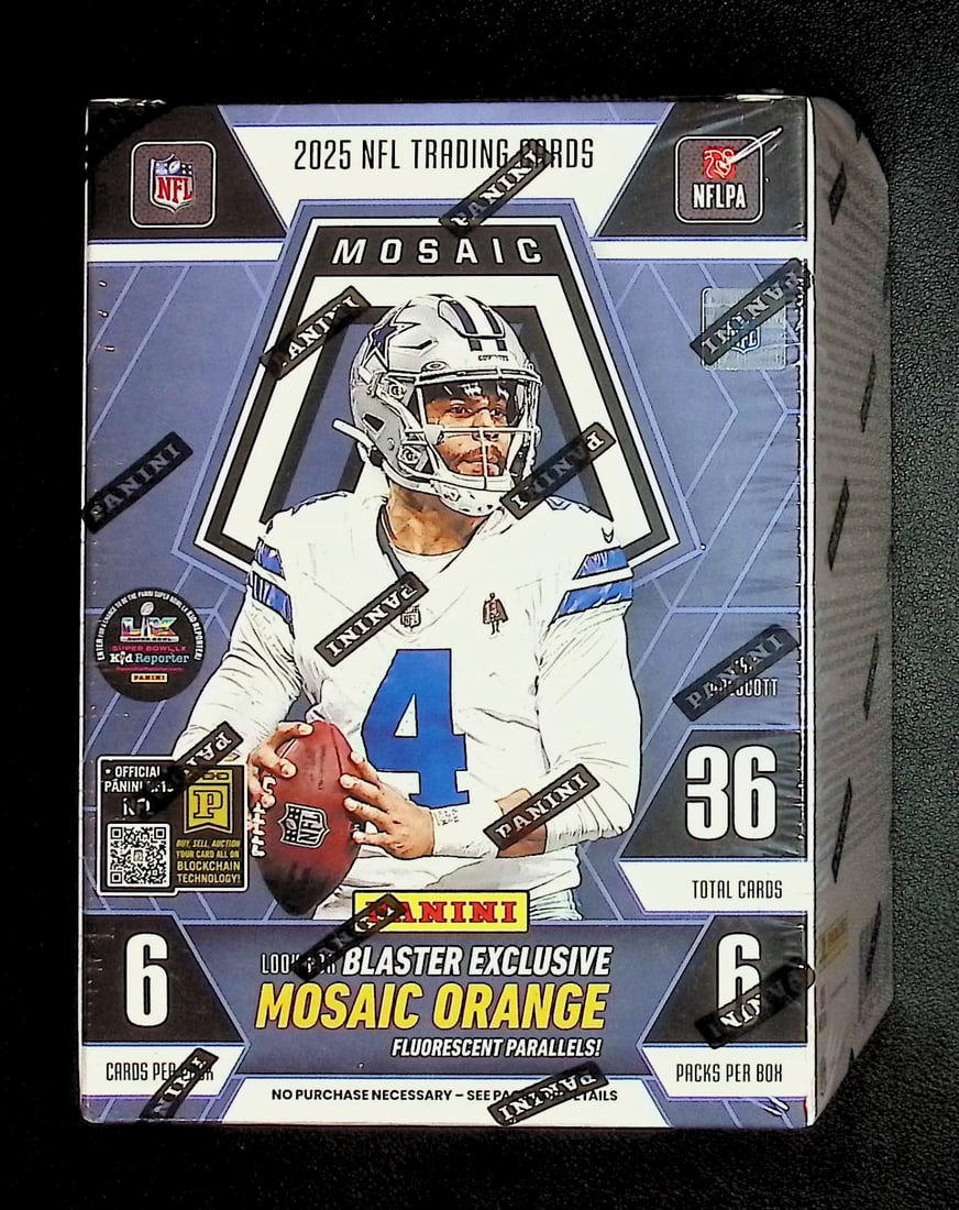2025 Panini Mosaic Football BLASTER BOX - Jaxson Dart, Cam Skattebo, Emeka Egbuka, Ashton Jeanty,: Panini Rookie Football NFL Trading & Sports Cards, Rookie Cards in This Set are Jaxson Dart, Cam Ward, Shedeur Sanders, Cam Skattebo, Travis Hunter, Football & Sports Cards for Sale Near Me, Silver, W