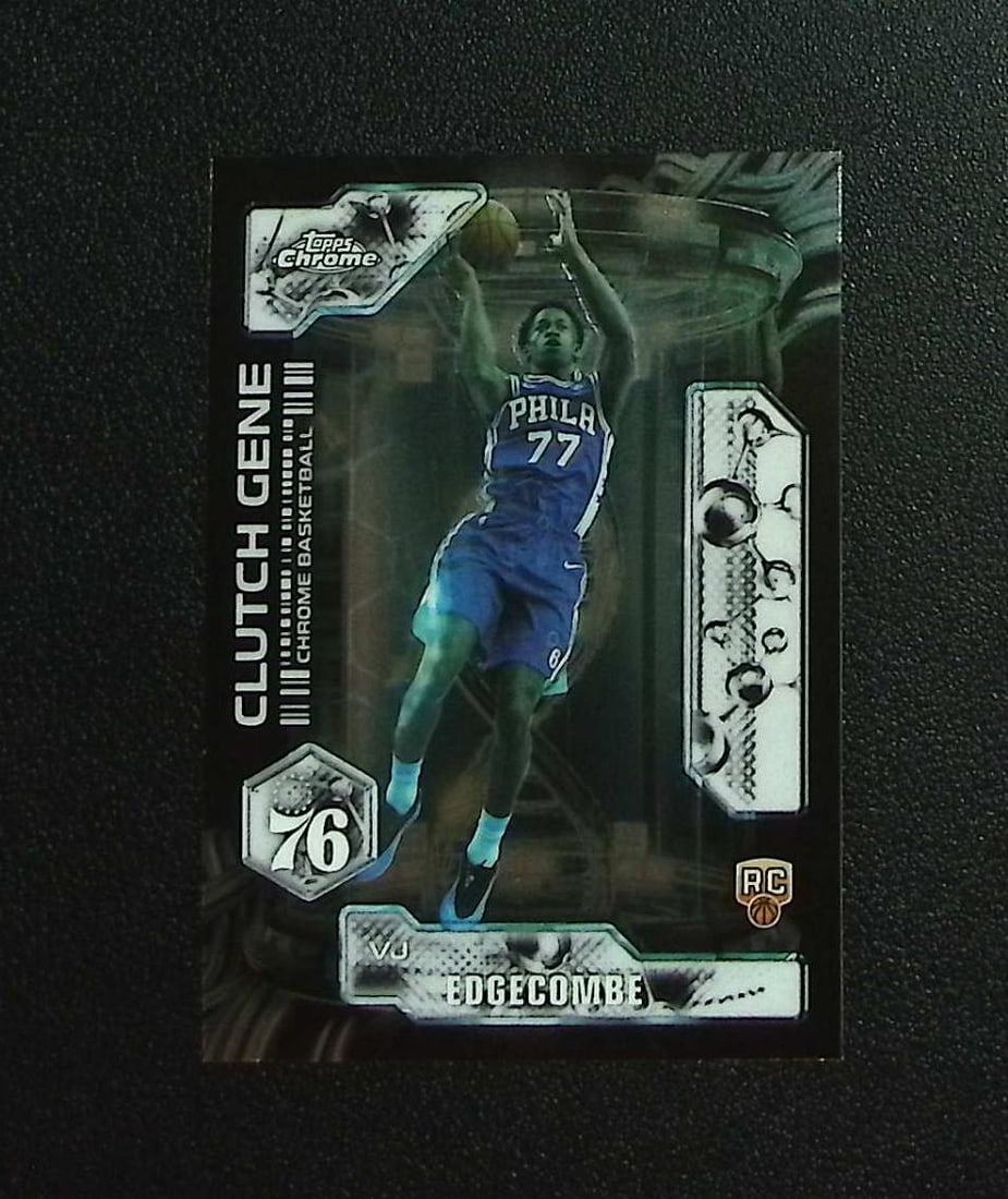 Vj Edgecombe Rookie Clutch Gene 2025-26 Topps Chrome Update #CG-13 76ers: Topps & Bowman Basketball NBA Trading & Sports Cards, Sports Cards for Sale Near Me, Chrome, Refractor, SP, SSP, Valuable Auction Memorabilia Lots Sold On Line, NBA Championship & Hall of Fame Player 