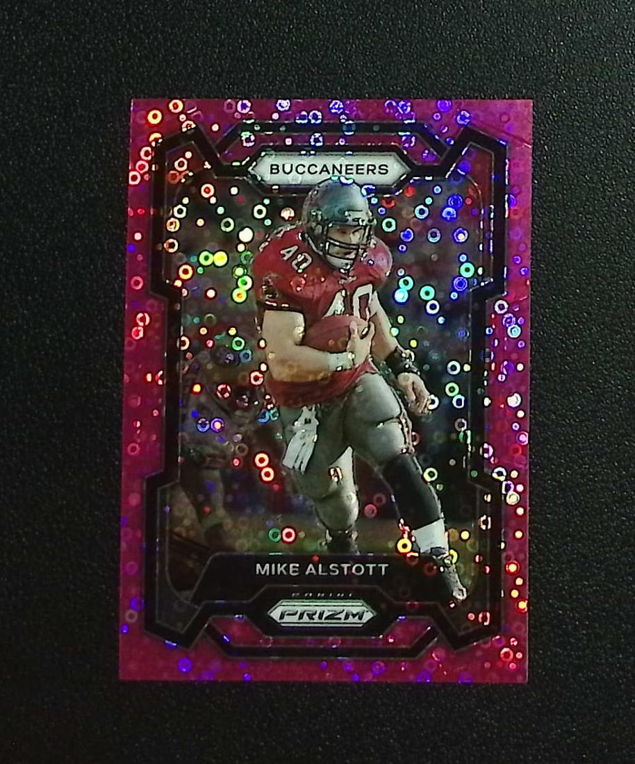 Mike Alstott Pink No Huddle Prizm /15 2023 Panini Prizm #280 Tampa Bay Buccaneers: Panini, Donruss Optic, & Donruss Select, Prizm, Mosaic, Contenders, Zenith, Phoenix, Illusions, Absolute, Rookie NFL Sports Trading Cards, SP, SSP, Cards, Football Cards for Sale Near Me, Superbowl & 