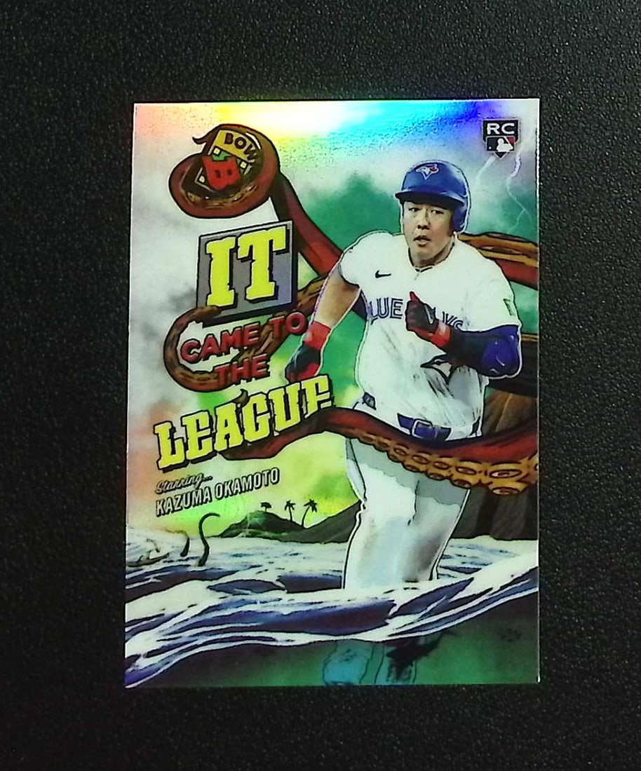 Kazuma Okamoto Rookie It Came to the League 2026 Bowman Chrome #IT-9 Blue Jays: Topps, Bowman, & Fanatics Baseball MLB Trading & Sports Cards, Sports Cards for Sale Near Me, World Series & Hall of Fame Players Memorabilia, Refractors, X-Fractors, Numbered, SP, SSP, Valuable Aucti