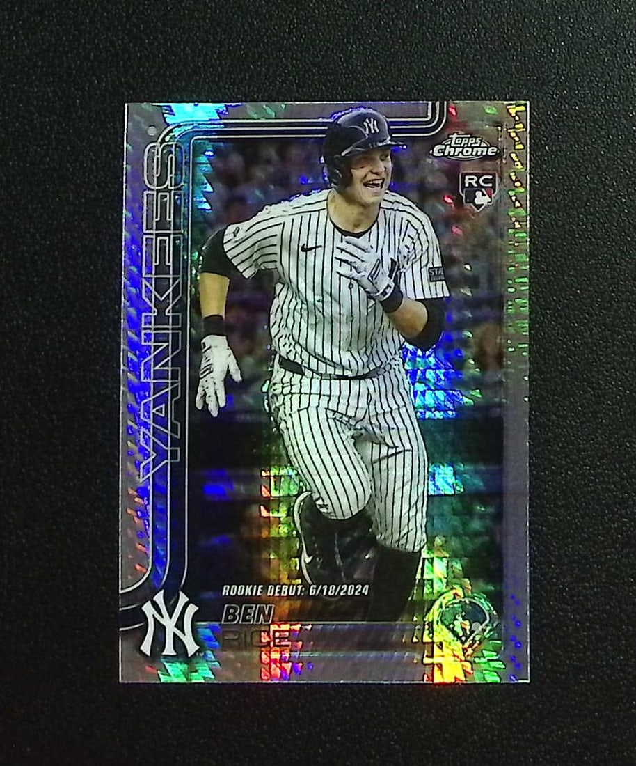 Ben Rice Rookie Prism Refractor 2025 Topps Chrome Update #USC138 Yankees: Topps, Bowman, & Fanatics Baseball MLB Trading & Sports Cards, Sports Cards for Sale Near Me, World Series & Hall of Fame Players Memorabilia, Refractors, X-Fractors, Numbered, SP, SSP, Valuable Aucti