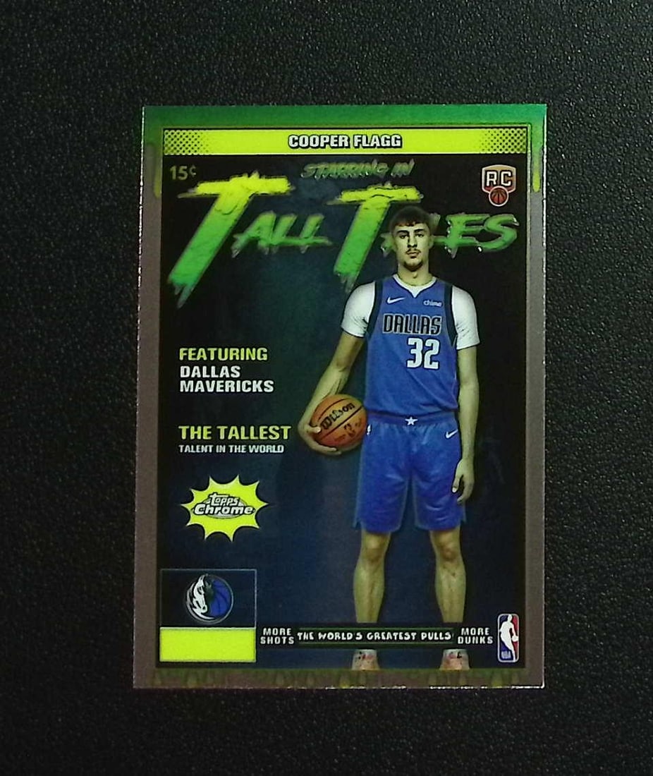 Cooper Flagg Rookie Tall Tales 2025-26 Topps Chrome #TT-16 Dallas Mavericks: Topps & Bowman Basketball NBA Trading & Sports Cards, Sports Cards for Sale Near Me, Chrome, Refractor, SP, SSP, Valuable Auction Memorabilia Lots Sold On Line, NBA Championship & Hall of Fame Player 